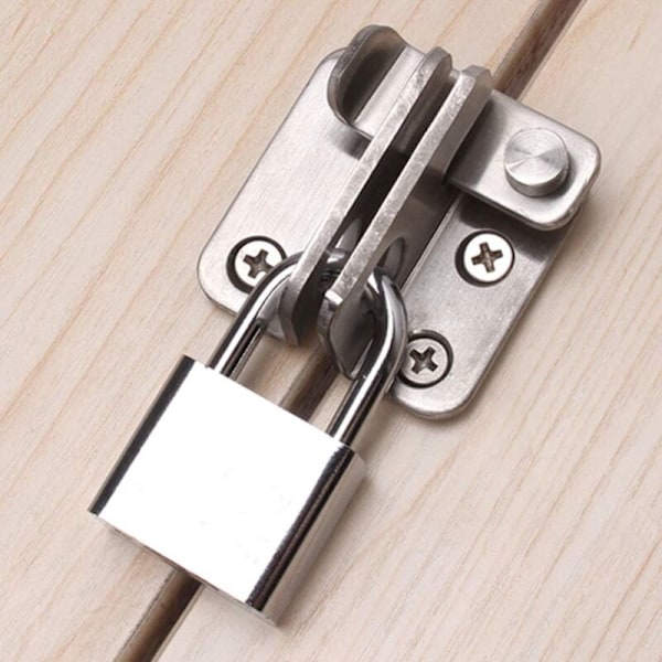 2 stycken Loquet Porte Paddle Open Moraillon Paddle Porte Little Little Anti -theft Room Rostfritt stål med 8 små skruvar Cadens applicerbar på vario