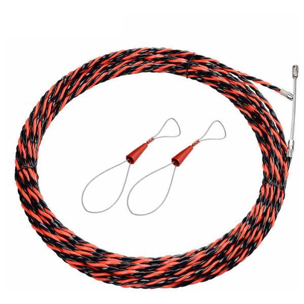 Elektrikernål 50M drar elektrisk tråd 5 mm diameter nål drar tråd, indragbar installation för att dra kabel och flexibel spiralstålexte