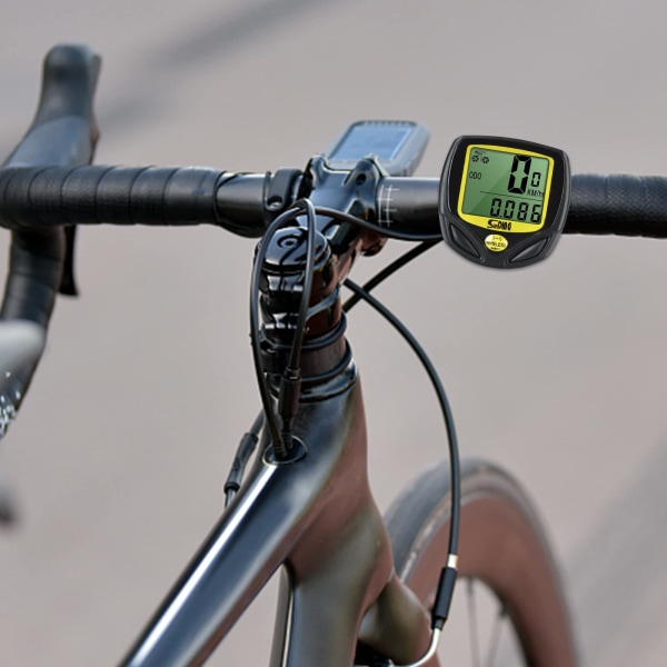 Vandtæt cykelcomputer - Multifunktionel trådløs cykelcomputer - Cykeltilbehør Kilometertæller til mountainbikes racercykler