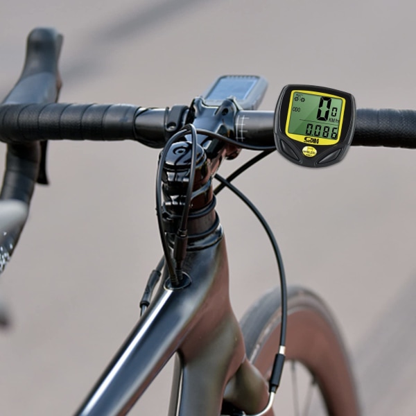 Vanntett sykkelhastighetsmåler - multifunksjonell trådløs sykkelcomputer - sykkeltilbehør Kilometerteller for terrengsykler landeveissykler