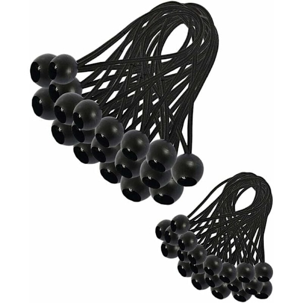 30 stycken elastiska spännare, presenningspännare, elastisk sandow, elastisk spännare för paviljong, presenning, campingplats, tält, förlängningsgardiner 150mm