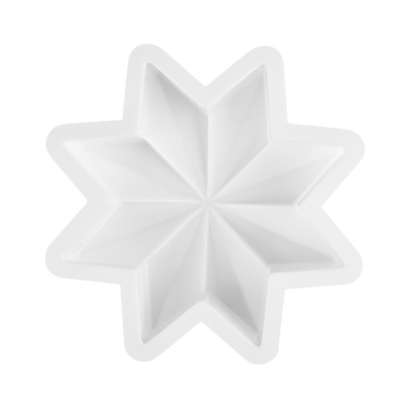 Åttekant silikon kakeform (hvit), kakeform, non-stick hurtigutløsning, bakeform for mousse kaker