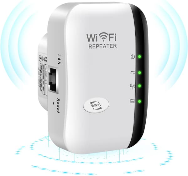 WiFi Extender Booster - Repeater/AP-modus med Ethernet-port - WPA2 Sikker Breddekning