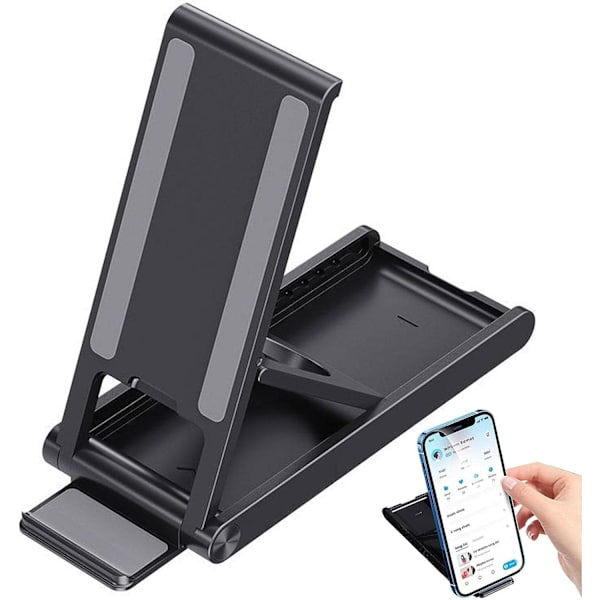 Skrivebords Telefonholder - Groove Design Mobiltelefonholder - Mobiltelefon Stativ, Mobiltelefon Stativ, Transparent Skrivebords Telefonholder