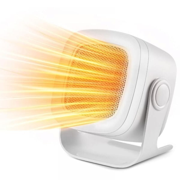 Basvärme, PTC mini elektrisk värmeoscillation vid 90°, elektrisk värme med 2 lägen, kompakt extra värme, bärbar värme för vardagsrum,