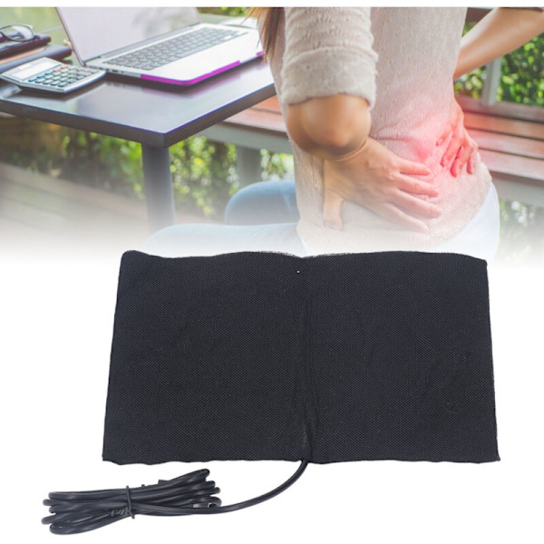 Sammenleggbar elektrisk varmepute i karbonfiber 60 ℃ Elektrisk varmepute for DC5V størrelse 15 x 20 cm