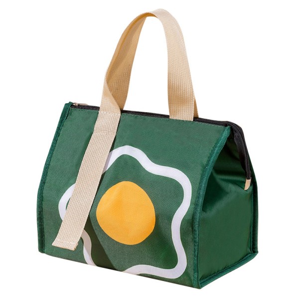 Isolert matpose (grønt egg), matpose med stor kapasitet, vanntett isolert matpose, skolematpose for barn, skolelunsj for kvinner og menn