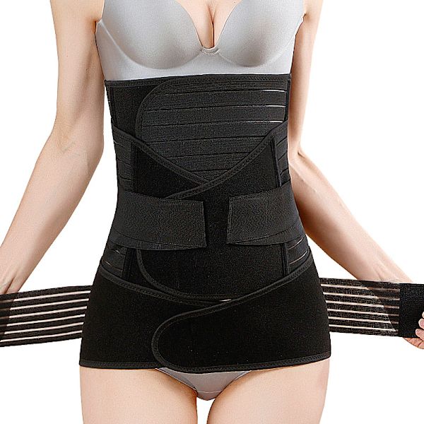 3 i 1 Postpartum Support Belt - Postpartum Belly Band, Waist Trainer - Korsett for kvinner - Post Pregnancy Shaping Band