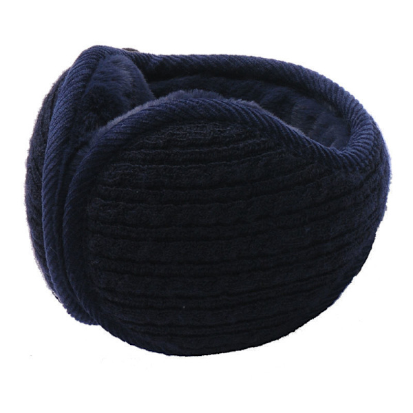 Unisex Varm Stickade Öronmuffar Kasmirs Vinter Utomhus Päls Öronvärmare (friterad deg twist marinblå)