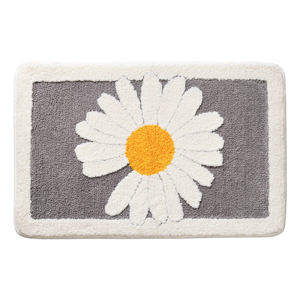 Badematte Tykkelse baderom sklisikker matte Daisy-moon grå 50*80cm