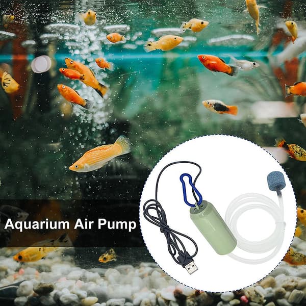 USB-opladning tilbehør til kæledyr Akvarie Luftpumpe Oxygenforøgelse ABS til fiskebeholder