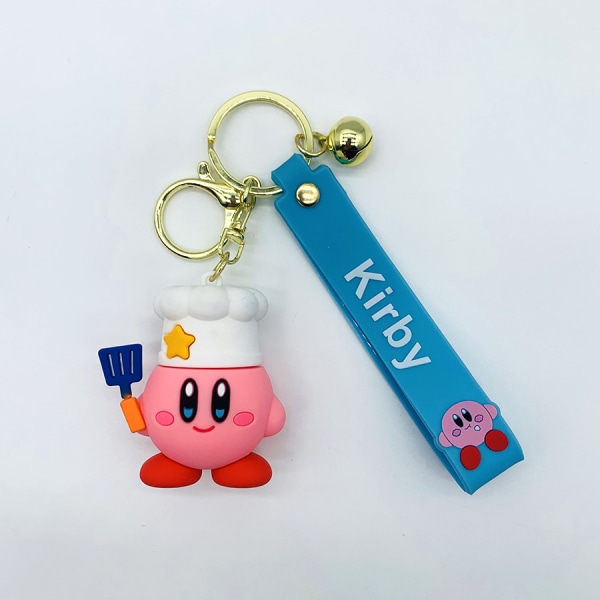 (5-pakning) Kirby nøkkelring-Søt tegneserienøkkelring-Kirby nøkkelring-Creat