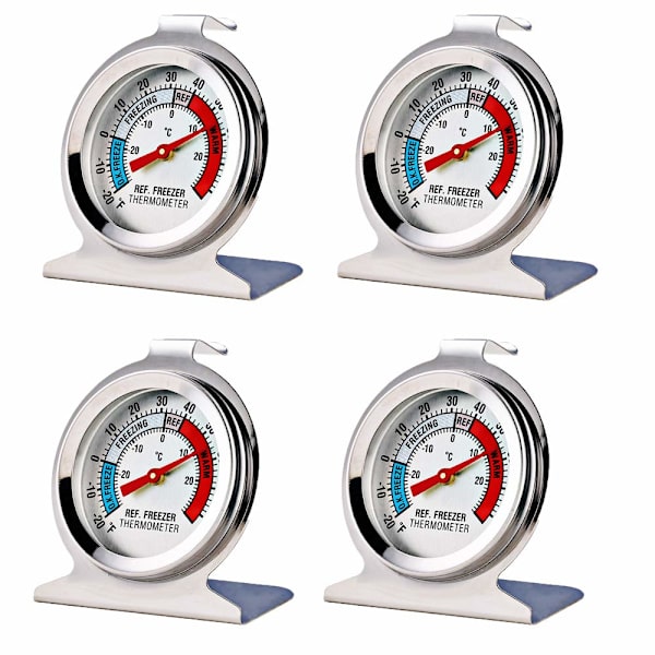 4-pack kylskåp frys termometer stor urtavla termometer