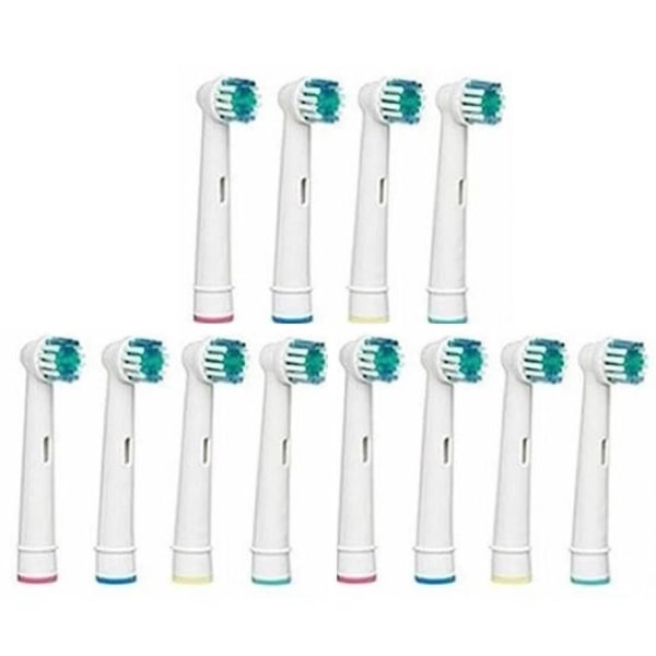 12 borsthuvuden, lämpliga för alla typer av 2D/3D elektriska tandborstar