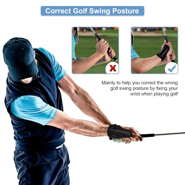 Svingtrening, håndleddsstøtteband Golf Swing Treningshjelpemiddel for svingkorrigering, Golf Treningshjelpemiddel for håndledd, Golf Treningshjelpemiddel