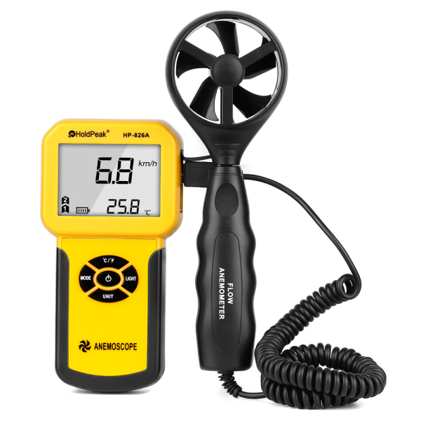 Digital anemometer luftflödesmätare för att mäta vindhastighetstermom