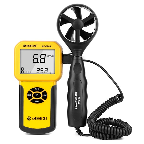 Digitalt anemometer luftstrømmåler for å måle vindhastighet ​​Termometer for windsurfing, Dragonfly, Surfing