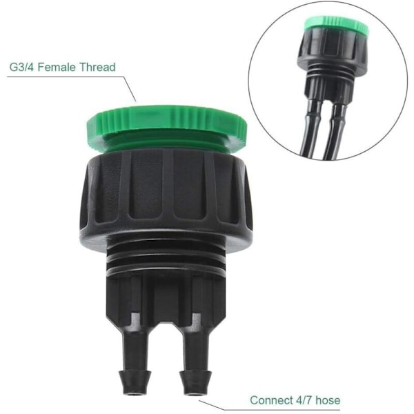 Hurtigkobling, 10 stk. Plastik Haveslangekoblinger Mikro Irrigation Adapter Hurtigkobling Passer til 4/7 mm Slanger