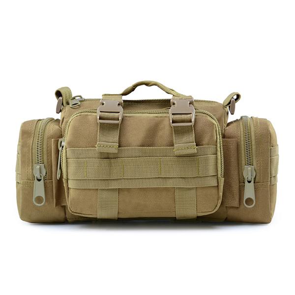 Taktisk Molle Fanny Pack Crossbody Väska Axelväska Midjeväska Multifunktionell Herrväska för Resor Jakt Vandring Camping Cykling