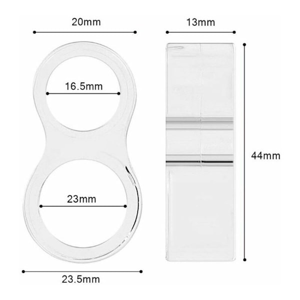 12 stk. PVC dørstoppere, transparent silikon, anti-spiss beskyttelse og vegg- og møbelbeskyttere