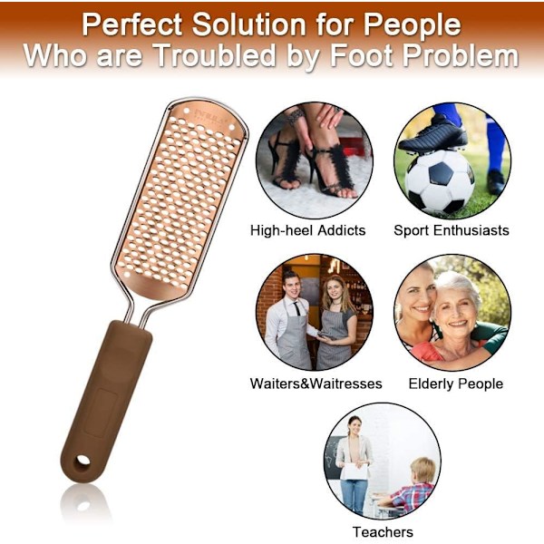 Fodfil Callus Remover - Fodrenser Callus Remover Stor Fodrenser Gigant Fodfil Professionel Rustfrit Stål Callus Fil til Våde og Tørre F