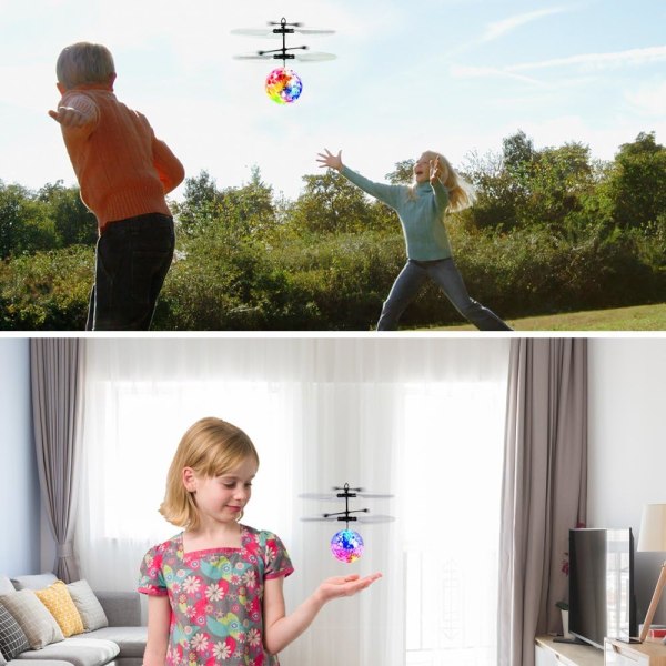 Luminous Flying Ball, Flying Toy Flying Spinner Flying Ball Helicopter Remote Control Airplane Drone Kids Indoor Outdoor Games Birthday Gift