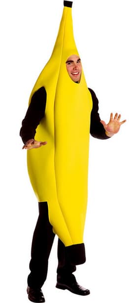 Vuxen Banankostym - One Size - Gul