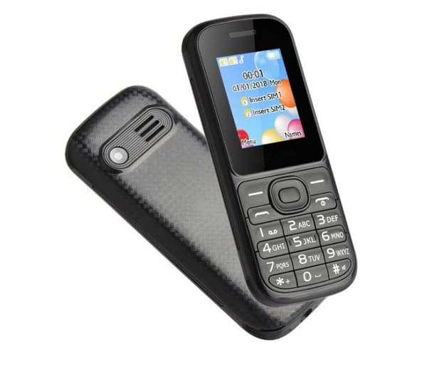Sort dobbelt SIM dobbelt standby-telefon til seniorer
