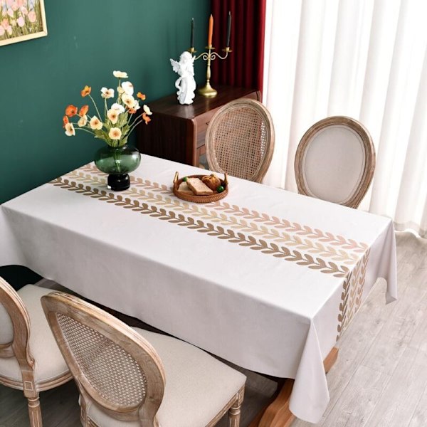 PVC vaxduk - Utomhusduk - rektangulär - vattentät - tvättbar - 140 x 180 cm - Kaffebladsmönster