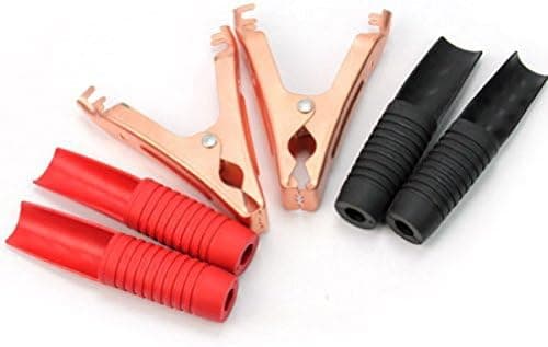 2 stk. Alligator Klemmer til Jump Starter Batterilader (Sort + Rød)