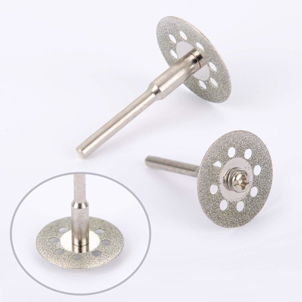 12 stk. 22mm perforerede miniskæreskiver, diamant, skæreskiver, Ann Arbor Rods