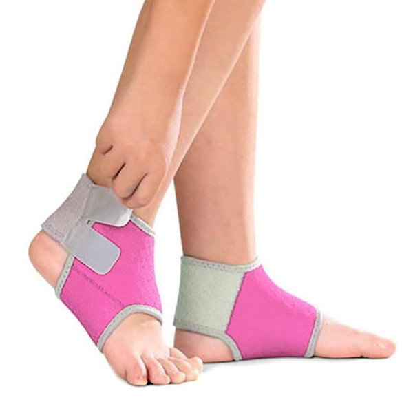 2 st Justerbar halkfri ankelstöd för barn, kompressionsstöd för sport, dans, fotstöd, stabilisator, bandage, skydd för skador