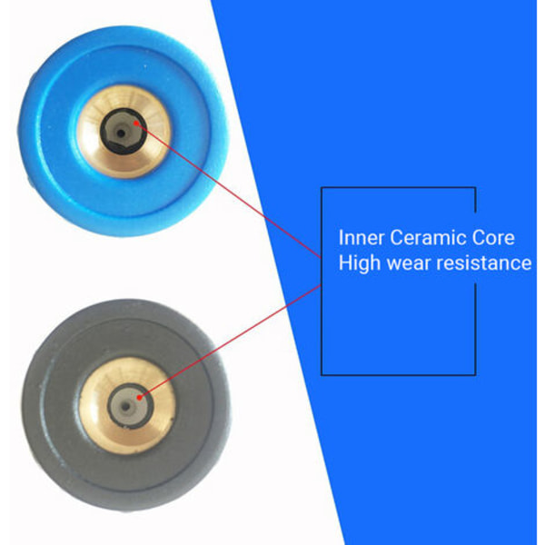 Roterende dyse til højtryksvandpistol, keramisk kerne, ren kobber højtryksrensende lotusdyse, sort 4000psi