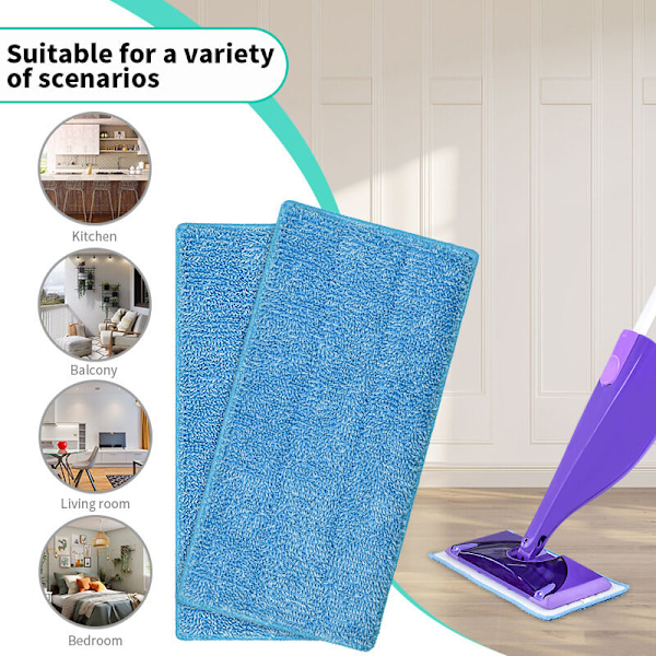 3-pack Återanvändbara Moppdynor Ersättning Kompatibla med Swiffer Wet Jet Moppar, Torra & Våta Använda Refilldynor för Wet Jet 12\" Mopp, Hållbar Våtspraymopp Ersättning