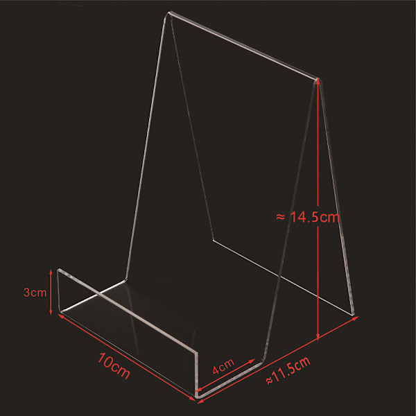 5-delad transparent akrylbokhylla