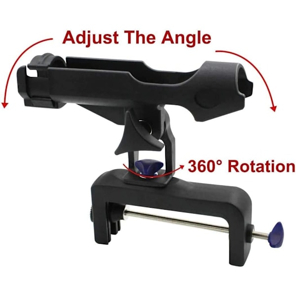 Fiske stang holder, 360 graders justerbar båt fiskestang holder med 14cm åpningsklemme Skip Chord Fix fiskestang holder for K