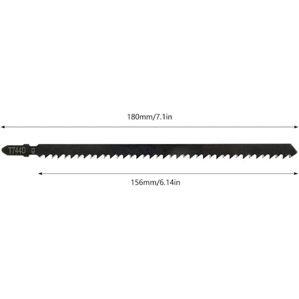 5 kpl T744D 180 mm:n pistosahanterät - Ammattimainen lisävaruste, yhteensopiva Boschin, Metabon ja pistosahan kanssa puulle ja metallille