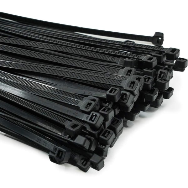 500 professionelle kabelbindere 200 x 2,5 mm kabelbinderhåndtag sort,