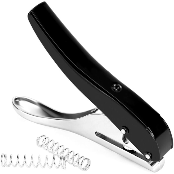 Robust metalhulmaskine - 10 mm rundt hul - 25 mm perforeringsdybde - Håndperforator til identitetskort, PVC-badges, ark papir