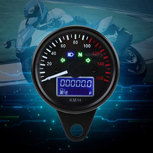 Digitalt måler speedometer, Universal motorcykel digital speedometer LED KMH speedometer speedometer 160KM DC12V