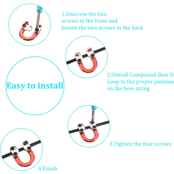 3 sæt bueskydningsspændespænde sammensat bue metal D spænde metal D spænde hak spændeudløser med skruetrækker til jagttilbehør