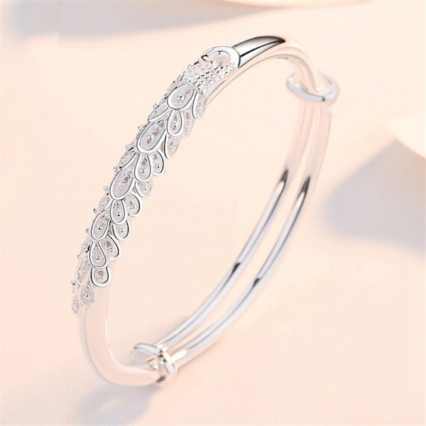 Justerbar 925 Sterling Sølv Drømmfangst Kvaster Perle Charm Armbånd og Bangles
