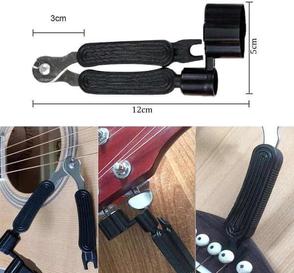 Gitarrverktyg ersättningstillbehörssats inklusive gitarrsträngar, plektrum, capo och mer, perfekt som startpaket (typ A)