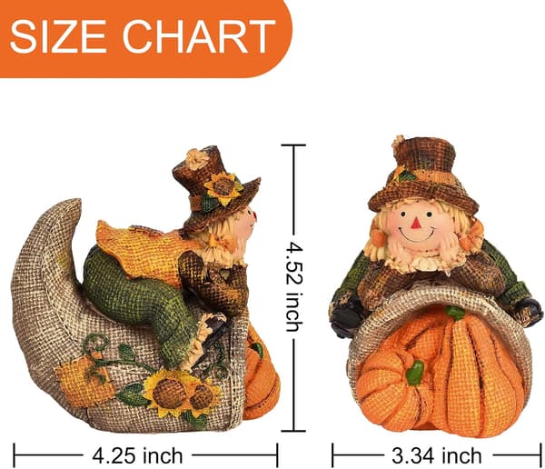 Fugleskremselborddekorasjon Figur Høstfigur Dekorasjon Smil Høst Høst Gresskar Thanksgiving Halloween Påske
