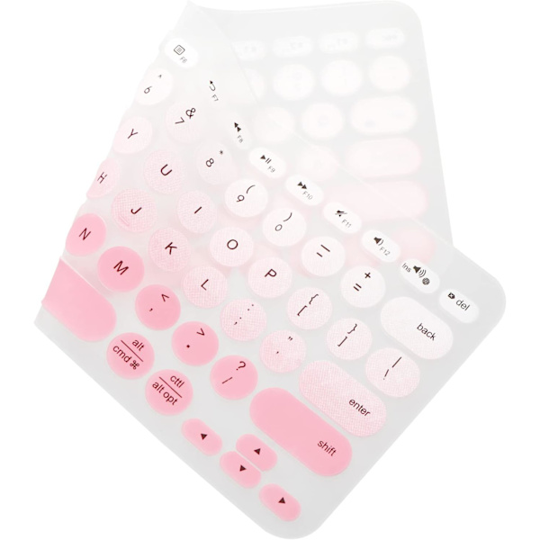 1 x Silikonfodral för Logitech K380 Rosa tangentbordsskyddsfilm för K380 tangentbord