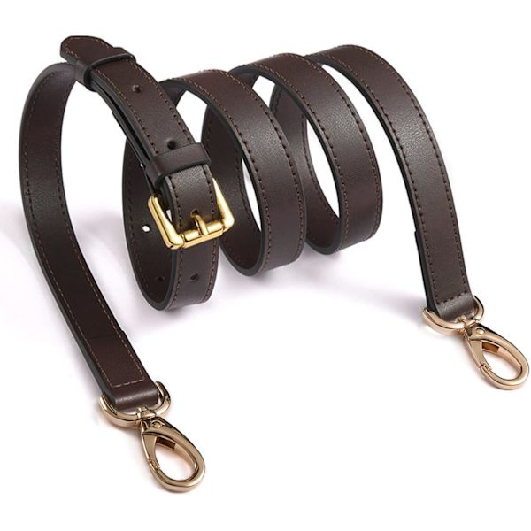 Enkel axelrem, lutande axel, äkta läder justerbar axelrem, lämplig för små väskor, handväskor, messenger-väskor, crossbody-väska