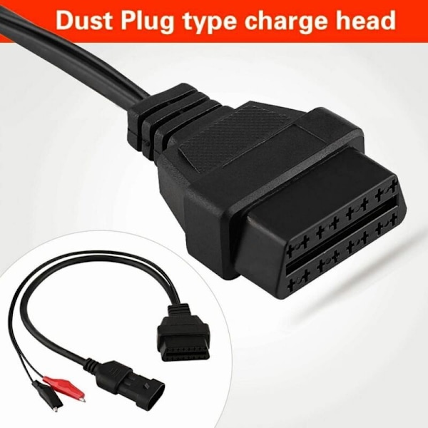 Diagnostikkabel, 3-pin till 16-pin OBD2 Adapterkontakt Diagnostikkabel, Inbyggd Diagnostikkontakt, OBD2 Adapter Förlängningskabel, för Scanner Ca