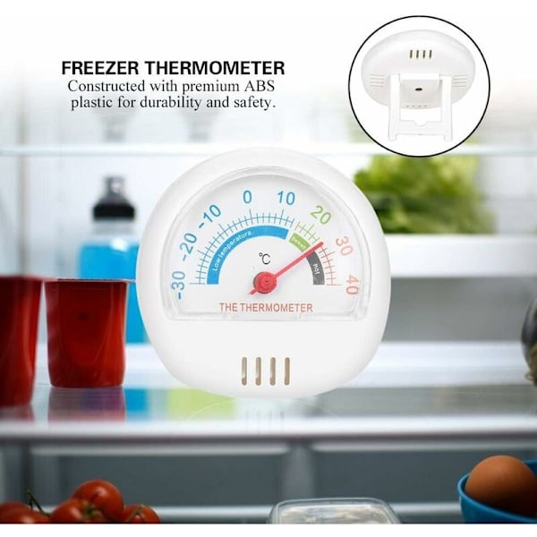 Frystermometer för kylskåp, termometer för mekanisk frys med stor urtavla och kyl för analog frys