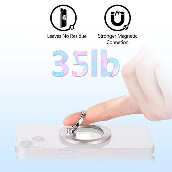 Magnetisk telefonringhållare kompatibel med iPhone 12/13/14-serien, justerbar MagSafe-telefonringhållare i roséguld