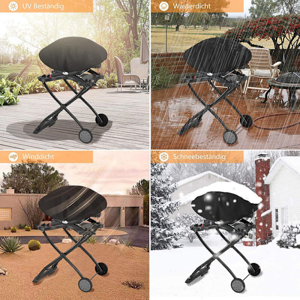 Hiiligrillin suojus, 67,14432 cm, musta
